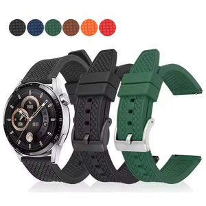 Correa de reloj de caucho fluorado resistente al agua de alta calidad, tamaños de 18mm, 20mm, 22mm, función transpirable para relojes inteligentes <span class=keywords><strong>Huawei</strong></span> <span class=keywords><strong>GT2Pro</strong></span> GT3 - Product Image 6