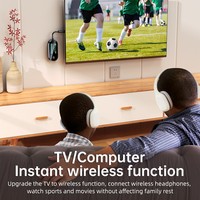 Adaptador Receptor y Transmisor Inalámbrico BT6.0 con Pantalla LCD a Color, Compatible con 2 Dispositivos y Muestra el Estado de Conexión de los Dispositivos