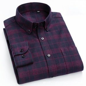 Camisa a cuadros de algodón para hombre, camisa de manga larga para jóvenes y ancianos, venta al por mayor, otoño e invierno, nueva - Product Image 5