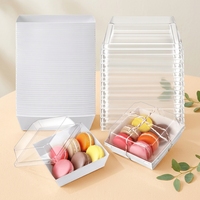 Boîte à emporter jetable carrée, petite boîte à charcuterie, emballage alimentaire en plastique transparent avec couvercle transparent