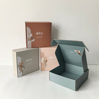 Boîte d'expédition écologique imprimée en couleur, en carton ondulé, pour emballage cadeau
