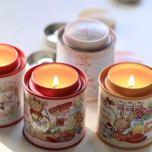 Velas aromáticas con diseño de dibujos animados en lata cilíndrica, sin humo, de cera de soja mixta, para recuerdos de boda, fragancia para dormitorio. - Product Image 3