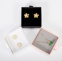 Boîte à bijoux de luxe personnalisée avec logo, tiroir coulissant en carton, emballage pour collier, bague, boucles d'oreilles, coffret cadeau