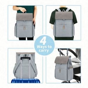 Sac à dos à langer 3-en-1 en caoutchouc léger et écologique, motif dessin animé, avec station de change intégrée, personnalisable – Nouveauté Design Factory, Vente Flash - Product Image 6