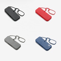 Nouvelles lunettes de lecture portable à clip pour le téléphone TR90 Mini portefeuille lunettes presbytes lunettes pour personnes âgées