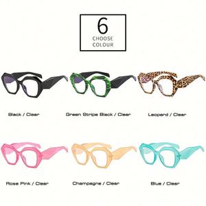 Vente en gros de lunettes de mode pour femmes, montures de lunettes de couleur bonbon, grandes montures, lunettes surdimensionnées, lunettes anti-lumière bleue - Product Image 6