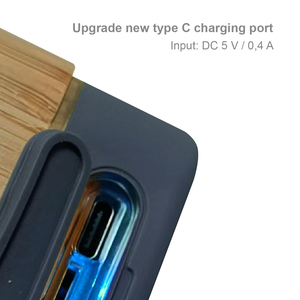 Bền Vững Vuông Mini Tre Gỗ Loa Có Thể Sạc Lại Bt Xách Tay Không Dây Màu Xanh Răng Loa - Product Image 5