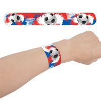 Pulsera de Bandera para Niños y Jóvenes, Tipo Slap Band, para Fanáticos de Deportes, Día de Partido