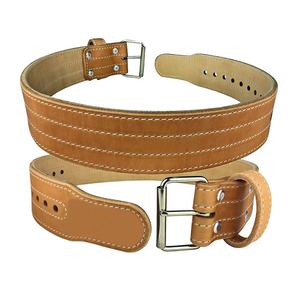 Boucle en acier en cuir véritable OEM Ceinture de musculation en cuir Offre Spéciale l'haltérophilie Ceintures de musculation unisexe boucle à levier - Product Image 1