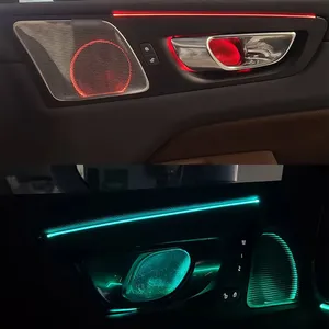 Kit d'éclairage d'ambiance cristallin RGB pour <span class=keywords><strong>Volvo</strong></span> <span class=keywords><strong>XC60</strong></span> S60 2015-2025, panneau <span class=keywords><strong>LED</strong></span> intérieur, mise à niveau <span class=keywords><strong>LED</strong></span>, contrôle par application, style OEM - Product Image 2