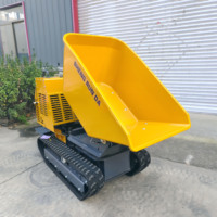 Mini tombereau chenillé pour travaux agricoles, buggy tout-terrain avec capacité de charge de 1,2 tonne, nouveau tombereau à béton sur chenilles