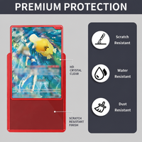 Protège-cartes rigide transparent 3x4 pour cartes de visite standard avec protection RFID 35pt et clip de protection
