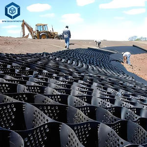 แผ่นตาข่ายพลาสติกป้องกันการลาดชันแบบรังผึ้ง ระบายน้ำ 3 มิติ สำหรับโครงการถนนในจอร์แดน - Product Image 2