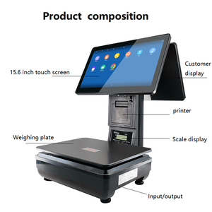 Terminal Punto de Venta Todo en Uno con Pantalla Dual de 15.6 Pulgadas, IA, Windows 10, Intel I5, 4G, 64G, <span class=keywords><strong>Caja</strong></span> <span class=keywords><strong>Registradora</strong></span> <span class=keywords><strong>para</strong></span> Supermercado, Centro Comercial, Frutería - Product Image 2