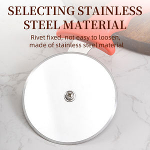 持続可能なステンレス鋼ピザスライサーカッターホイール白プラスチックハンドル付き食品グレードベーキングツール - Product Image 4