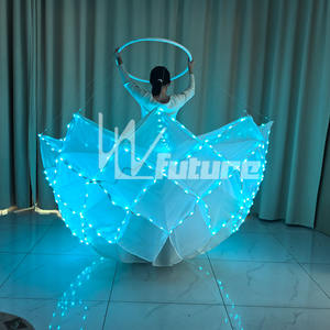 Jupe de danse lumineuse à LED - Lumières colorées rechargeables réglables pour la danse du ventre, les spectacles sur scène, les festivals et les fêtes - Product Image 4