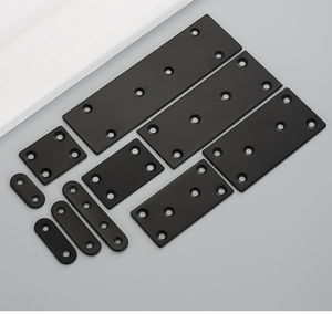 Soporte de Esquina para Muebles, Resistente, de Acero Inoxidable Negro Engrosado, Placa de Reparación Plana en Forma de L y T para Soporte de Estantes de Gabinetes de Madera - Product Image 5