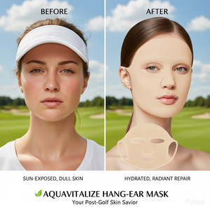 Masque facial Golf Ear Hook à l'acide hyaluronique raffermissant, patch complet pour le visage - Product Image 3