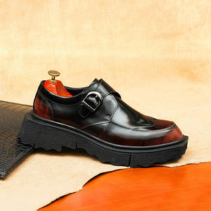 รองเท้าบูทเชลซีแบบสวม สไตล์อังกฤษสำหรับผู้ชาย หนังแท้ หัวมน พื้นหนาปานกลาง  สำหรับฤดูใบไม้ร่วงและฤดูหนาว - Product Image 2