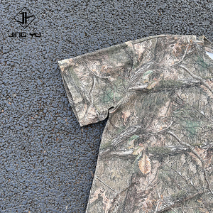 커스텀 오버사이즈 티셔츠 빈티지 헤비웨이트 코튼 크롭 박시 리얼 트리 카모 티셔츠 카모플라주 디지털 프린트 그래픽 티 남성용 - Product Image 6