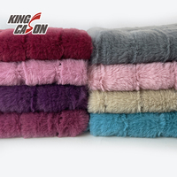 Tissu en fausse fourrure douce Kingcason 100% polyester tricoté 185GSM, largeur 220CM, pour textiles de maison, housses de canapé, sacs et jouets