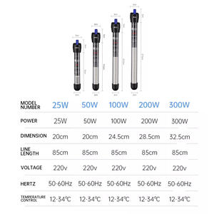 2024 नए 25w/100 w/300w/500w मछली टैंक स्वचालित पानी थर्मोस्टैट हीटिंग रॉड समायोज्य 100 नियंत्रक के साथ वाट एक्वेरियम हीटर - Product Image 4