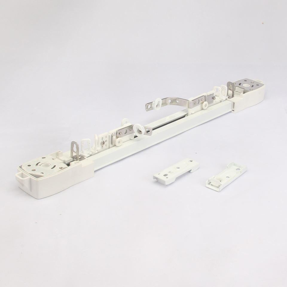 Smart Motorized Ripple Fold Electric Metal Iron Curtain Track System ...