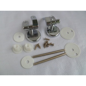 Toilet Seat Hinges Zinc Alloy Round Modern Bathroom Hotel Use - Product Image 1