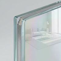 Ventanas y Puertas Abatibles de Aluminio de Perfil Delgado, Resistentes a Huracanes, de Alta Resistencia, en Color Negro, para Estados Unidos