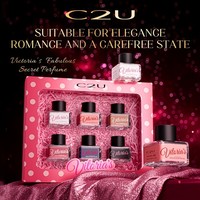 Coffret de parfums intimes secrets C2U 6 senteurs, mini-parfums longue tenue, coffret cadeau