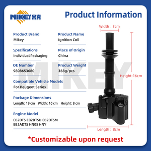 Bobine d'allumage 9808653680 pour Peugeot 2008 308 408 Citroën C3-XR C4 <span class=keywords><strong>Aircross</strong></span> 28457918 YL01399980 MIKEYA - Product Image 2