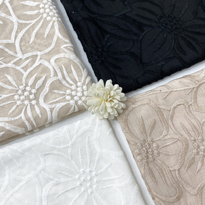 Tessuto in Cotone Ricamato Harvest, Tessuto in Poliestere e Cotone con Design Floreale Ricamato per Abiti da Sposa - Product Image 6