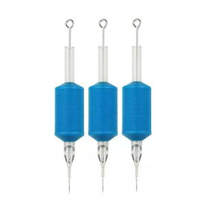 Poignée de cartouche de tatouage jetable bleue de 25 mm, antidérapante, en caoutchouc, avec tube en ABS transparent pour l'art corporel personnalisé - Product Image 5
