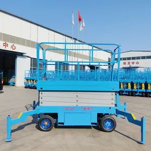 China Supplier Semi Electric Aerial Working Hydraulic 6m Lifting Height Mobile Scissor Lift Platform