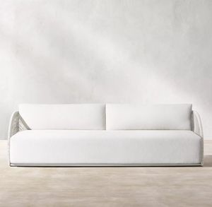 في الهواء الطلق PE الخوص الأثاث حبل المنسوجة أريكة للماء الألومنيوم الإطار الروطان الخوص فندق الفناء حديقة مجموعة - Product Image 3