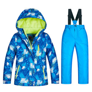<span class=keywords><strong>Combinaison</strong></span> <span class=keywords><strong>de</strong></span> <span class=keywords><strong>ski</strong></span> d'hiver à capuche épaisse pour garçons et filles, imperméable et antibactérienne - Product Image 4