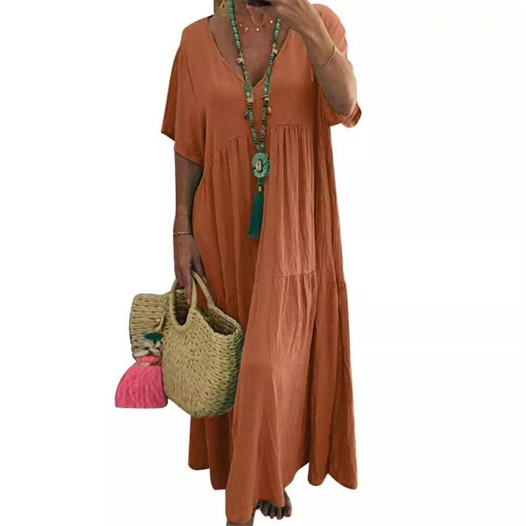 black dress shirt gray pants brown shoes Amber- Glamorous modest maxi dress with slant cut hem and balloon slee