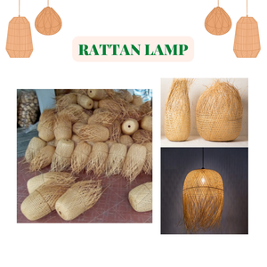 งานหัตถกรรมเวียดนามสำหรับร้านกาแฟโรงแรมโคมไฟหวายธรรมชาติคลาสสิกพร้อมพู่ทำด้วยมือเสื่อและแผ่นรองเทรนด์ใหม่ - Product Image 1