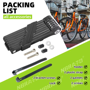 Lucchetto <span class=keywords><strong>Antifurto</strong></span> per Bicicletta in Acciaio Temprato Resistente con Codice a 4 Cifre e Catena Pieghevole da 120cm - Product Image 4