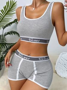 Style personnalisé sans couture respirant confortable <span class=keywords><strong>ensemble</strong></span> de yoga professionnel entraînement en plein air vêtements pour femmes <span class=keywords><strong>ensemble</strong></span> de shorts - Product Image 6
