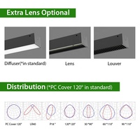 Lot de 4 luminaires LED encastrables, connectables, à intensité variable 0-10V, pour bureaux, grands commerces, hôtels, projets d'éclairage architectural
