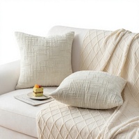 Housse de coussin carrée en velours polyester personnalisable, écologique, pour la maison et l'hôtel