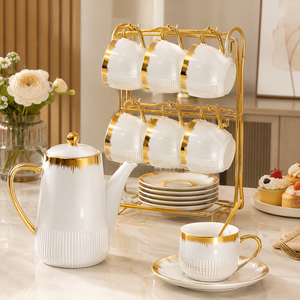 Elegant 14 Piece New <b>Bone</b> <b>China</b> <b>Dinner</b> <b>Set</b> Gold Rim Porcelain Dinnerware <b>set</b> with Color Gift Box for Wedding Bridal Gift Home - Product Image 2