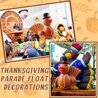 Nouvelle décoration gonflable de Thanksgiving en PVC Canard gonflable géant et queue de dinde pour l'extérieur