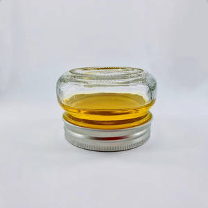 150ml 5オンス広口フラット形状可愛いフルーツジャム蜂蜜ベビーフードチーズケーキキャビア鳥の巣ガラス瓶ふた付き - Product Image 4