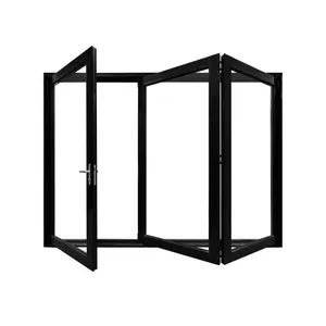 厂家销售价格优惠的外部折叠铝玻璃露台双折叠门