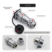 Connecteur Circulaire Étanche IP67 Weipu WF20 Authentique, 2-12 Broches, Mâle/Femelle, Prise et Douille, Stock Autorisé pour Affichage LED Extérieur