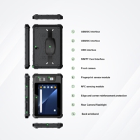 Tableta Robusta de 8 Pulgadas con Android 13.0, Resistente al Agua, Escáner Biométrico de Huellas Dactilares e Iris, Lector de Tarjetas NFC/IC, UHD LF RFID para Control de Asistencia