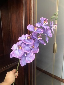 Nuevo diseño de gama alta 3D 9 cabezas Phalaenopsis seda Artificial púrpura Rosa Flor de ocid para la decoración del hogar de la boda - Product Image 2