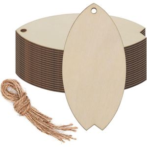 Adornos de Madera para Tablas de Surf, sin Acabado, para Manualidades y Etiquetas de Regalo, Venta al Por Mayor, Dropshipping - Product Image 1